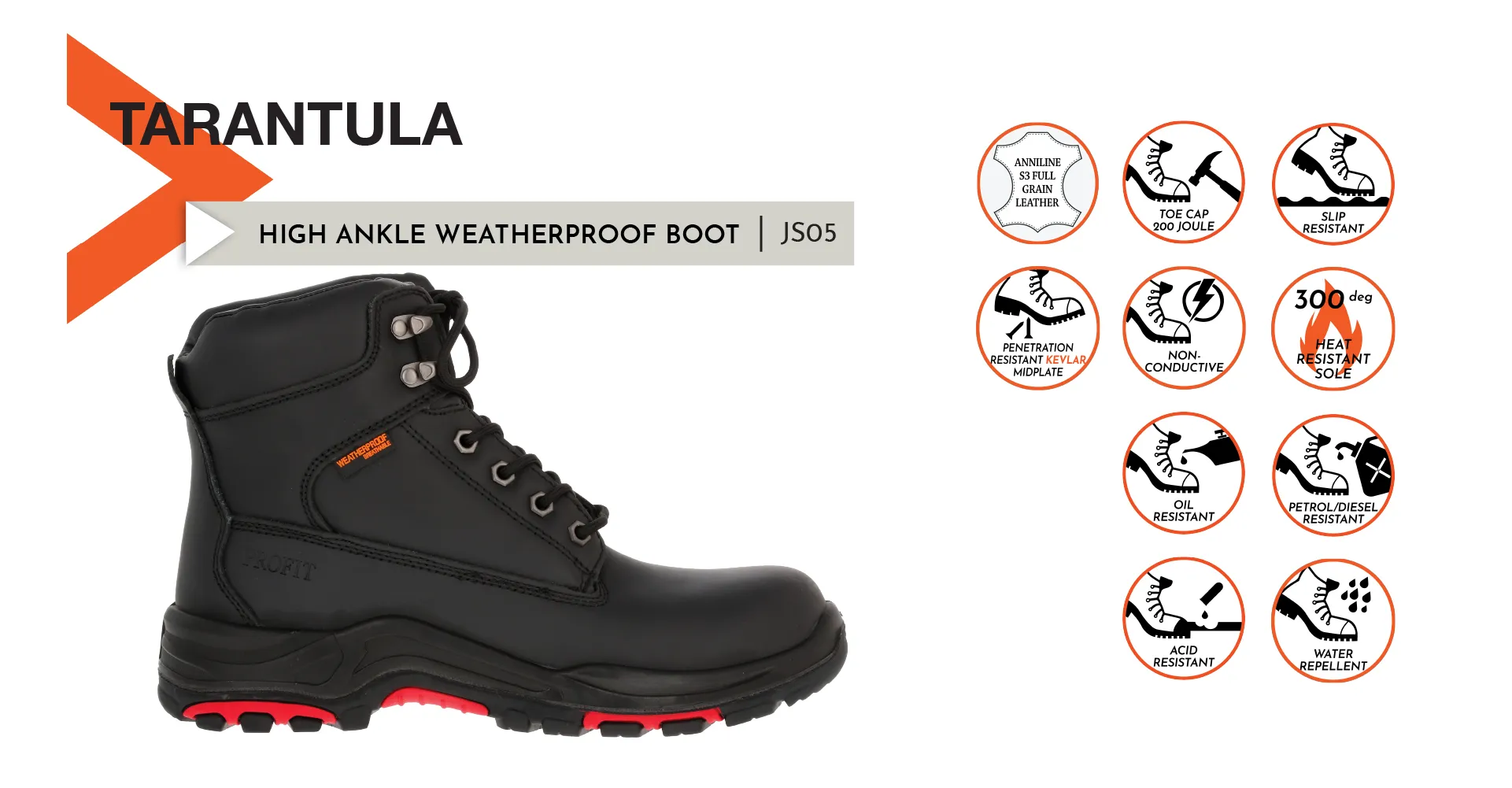24388 tarantula safety shoes materials